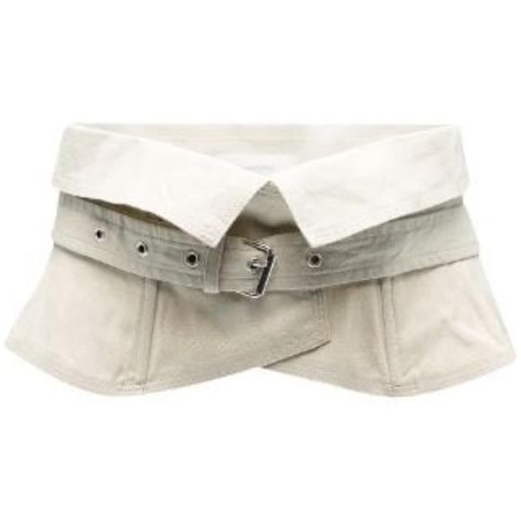 NWT ISABEL MARANT ÉTOILE PRIKA WAIST BUCKLED BELT IN ECRU SIZE 34/2 - Picture 2 of 7